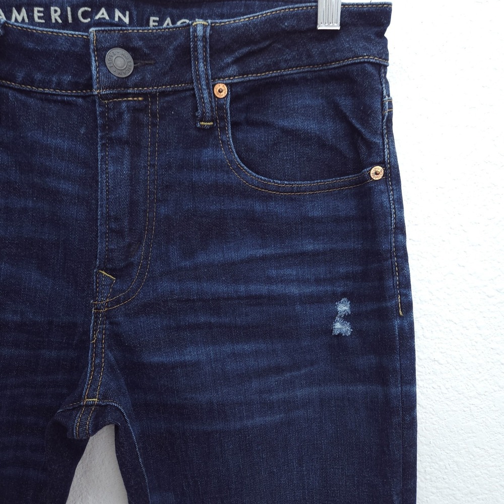 American Eagle Slim Taper Jeans Next Level Airflex Stretch Dark Wash 32 x 34 - Picture 4 of 14